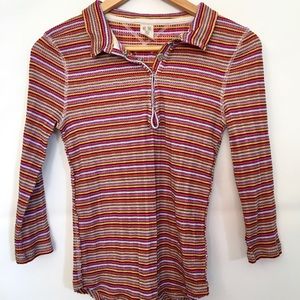 We The Free All Yours Pink Striped Snap Top